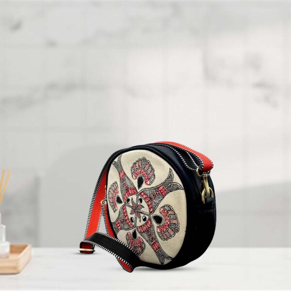 Madhubani Vibrant Fish Sling Bag - Image 2