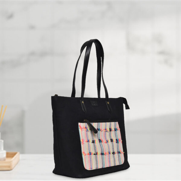 Noir Necessity Black Tote Bag - Image 2