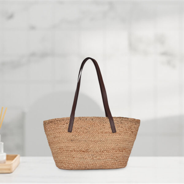 Embroidered SD5-Blooming Jute Tote - Image 2