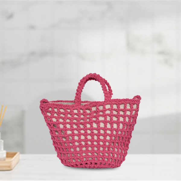 Vibrant Pink Cord Tote Bag - Image 3