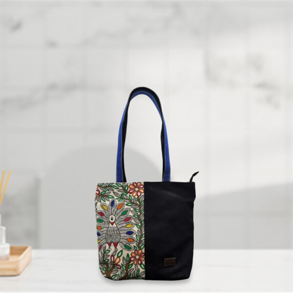 Madhubani Peacock Eco Tote Bag