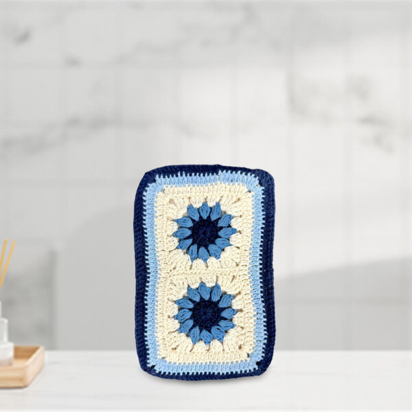 Handcrafted Blue Crochet Chic Tote Bag