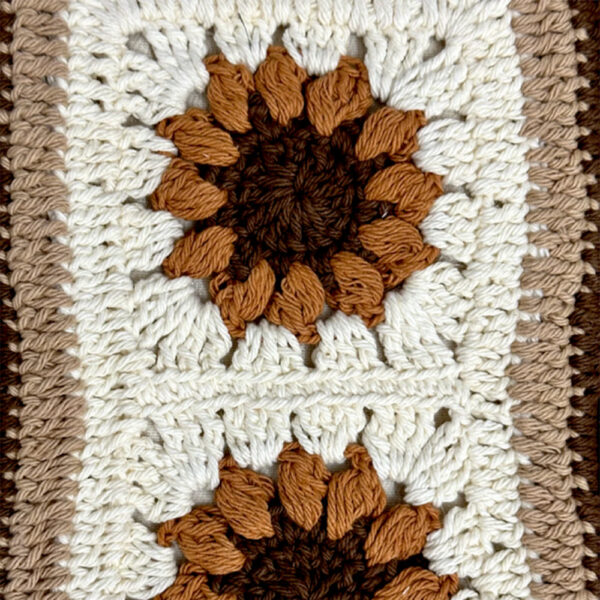 Brown Crochet Chic Tote Bag - Image 2